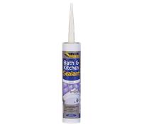 Everbuild Bath and Kitchen Acrylic Sealant - Anti Mould Formulation - White - 290ml cartridge