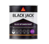 Everbuild Black Jack 901 Bitumen Paint - Solvent Based - Black - 1 Litre | Solvent-Based, Full-Bodied Black Bitumen Paint For Metal Protection