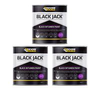 Everbuild Black Jack 901 Bitumen Solvent-Based Protective Paint 1 Litre - Pack Of 3