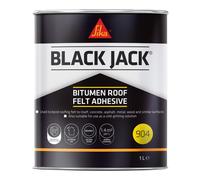 Everbuild Black Jack 904 Roof Felt Adhesive - High Strength - Black - 1 Litre
