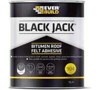 Everbuild Black Jack 904 Roof Felt Adhesive High Strength Black 1 Litre