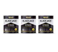 Everbuild Black Jack 904 Roof Felt Adhesive High Strength Black 1 Litre (Pack Of 3)