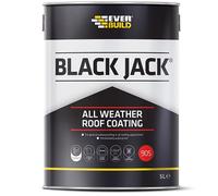 Everbuild Black Jack 905 - All Weather Roof Coating - Solvent-Based - Fibre-Reinforced - Fast Drying - Weatherproof - Black - 5 Litre