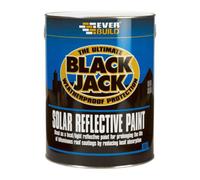 Everbuild Black Jack 907 Solar Reflective Paint Silver, 25L - Heat Reflective Roof Coating & Uv Protection - Water Resistant