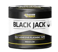 Everbuild Black Jack Strong Self Adhesive Flashing Tape - Natural Lead-Look Finish - 100mm x 3m