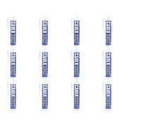 Everbuild Caulk Once Premium Quality Acrylic Caulk, White, 295 ml CLKONCEWE3 (Pack of 12)