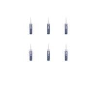 Everbuild Caulk Once Premium Quality Acrylic Caulk, White, 295 ml CLKONCEWE3 (Pack of 6)