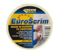 Everbuild Euroscrim Self-Adhesive Scrim Tape - 48mm X 90M - High-Tack Adhesive