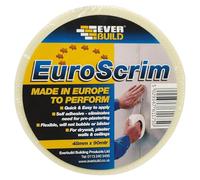 Everbuild Scrim Tape EuroScrim - Self-Adhesive High-Tack - Off White 48mm x 90m