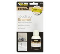 Everbuild Stick 2 Touch Up Enamel - Weather Resistant - Excellent Colour Retention - Quick Drying - Premium Quality - High Gloss - White - 25ml