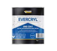 Everbuild Evercryl One Coat Instant Waterproofing - Suitable for Roofs, Gutters and Gulleys - Translucent - 1kg