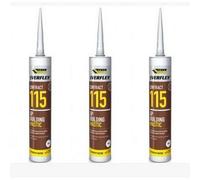 Everbuild Everflex 115 Contract Gp Building Mastic, Brown, 285 Ml(Pack Of 3)