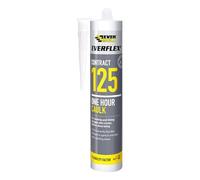 Everbuild Everflex 125 One Hour Caulk | Permanently Flexible for Sealing and Filling Gaps and Cracks Before Decorating - Magolia - 300 ml