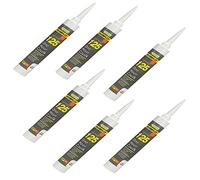 Everbuild Everflex 125 One Hour Caulk Sealant & Filler White 310ml (Various Quantities) (6)