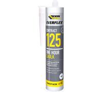 Everbuild Everflex 125 One Hour Caulk, White, 300 ml 125C3(n)
