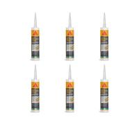 Everbuild Everflex 125 One Hour Caulk, White, 300 Ml (Pack Of 6)