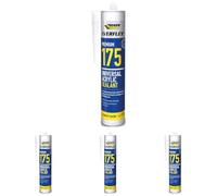 Everbuild Everflex 175 Premium Universal Acrylic Sealant - Premium Quality - White - 300 ml (Pack of 4)