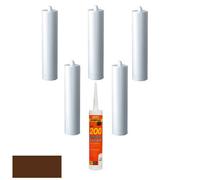 Everbuild Everflex 200 Contractors Lma Silicone Brown 295Ml Size Pack Of 6
