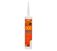 Everbuild Everflex 200 Contractors LMA Silicone Sealant - Suitable for Interior and Exterior Use - Quick Curing - Waterproof - Black - 295ml