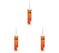 Everbuild Everflex 200 Contractors LMA Silicone Sealant - Suitable for Interior and Exterior Use - Quick Curing - Waterproof - Black - 295ml (Pack of 3)