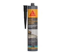 Everbuild Everflex 200 Contractors LMA Silicone Sealant - Suitable for Interior and Exterior Use - Quick Curing - Waterproof - Black - 295ml