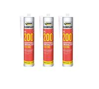 Everbuild Everflex 200 Transparent Silicone Sealant Waterproof 295Ml - Pack Of 3