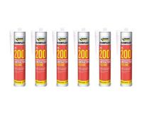 Everbuild Everflex 200 Transparent Silicone Sealant Waterproof 295Ml - Pack Of 6