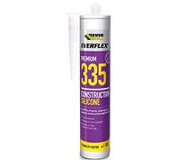 Everbuild Everflex 335 Premium Construction Silicone Sealant - Low modulus Sealant - Quick Curing - Anti-Mould - Bronze - 295ml