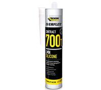 Everbuild Everflex 700T Silicone Sealant – Neutral Cure, Weatherproof – Black 300 ml