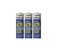 Everbuild Everflex AC95 Intumescent Sealant & Adhesive White 900ml(2413) AC95900 (Pack of 3)