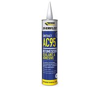 Everbuild Everflex AC95 Intumescent Sealant and Adhesive - Mould Resistant - Non-Flammable - Water-Based - Solvent-Free - White - 900ml