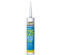 Everbuild Industrial & Glazing Silicone 225 - C3, Adheres to Most Building Materials - White 310ml