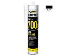 Everbuild Everflex Contract 700T LMN Silicone Sealant - Black (300ml)