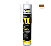 Everbuild Everflex Contract 700T LMN Silicone Sealant - Brown (300ml)
