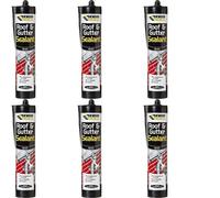 Everbuild Everflex Roof And Gutter Sealant, Black, 300Ml (Pack Of 6)