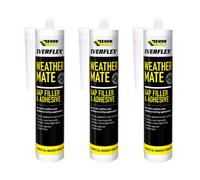 Everbuild Everflex Weather Mate White Gap Filler & Adhesive Sealant 295Ml - Pack Of 3