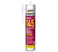 Everbuild Everflex145 Premium | Semi Setting Butyl Rubber Sealant For Concrete and Wooden Frames - 300ml - Grey