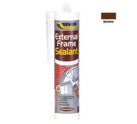 Everbuild External Frame Sealant - Interior And Exterior Use - Permanently Flexible - Mould-Resistant - Brown - 290ml