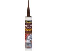Everbuild External Frame Sealant - Int./Ext., Permanently Flexible, Mould-Resistant - Brown 290ml