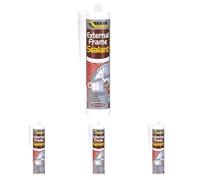 Everbuild External Frame Sealant - Interior And Exterior Use - Permanently Flexible - Mould-Resistant - Stone - 290ml (Pack of 4)