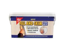 Everbuild Fill and Skim Ready Mixed Plaster Substitute - One Coat Patching Plaster -No Sanding Required -White - 5 Litre