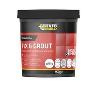 Everbuild 703 Fix & Grout Tile Adhesive - Ready Mixed, Anti-Mould, Water Resistant - 7.5kg