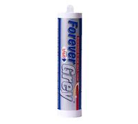 Everbuild Forever Grey Anti-Mould Silicone Sealant - Permanently Waterproof - Suitable for Internal And External Use - Grey - 295ml