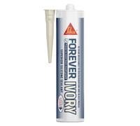 Everbuild Forever Ivory Anti-Mould Silicone Sealant - Permanently Waterproof - Suitable for Internal And External Use - Ivory - 295ml