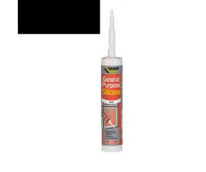 Everbuild General Purpose Silicone Black C3 Size Cartridge