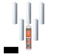 Everbuild General Purpose Silicone Black C3 Size Pack Of 6