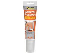 Everbuild Silicone Sealant General Purpose - Waterproof, Interior & Exterior - Clear 80ml