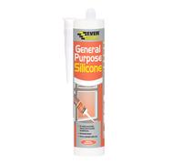 Everbuild General Purpose Silicone Sealant - Waterproof - Suitable for Interior and Exterior Use - White - 280ml