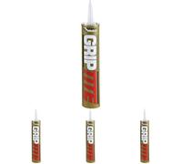 Everbuild Griptite - Solvent Based Extra Tough Multi-Purpose Adhesive - For Interior And Exterior Use - High Grab - Buff Colour - 310ml Cartridge (Pack of 4)