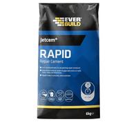 Everbuild - Jetcem Rapid Set Cement - Internal And External Use - Ideal For Repairing Cement - Easy Mix Formula - Fast-Setting - Grey - 6kg Bag